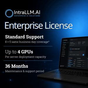 IntraLLM AI License 4 GPU Standard - 3 Year